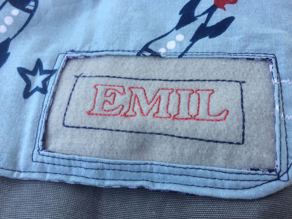Tasche Emil Namensschild